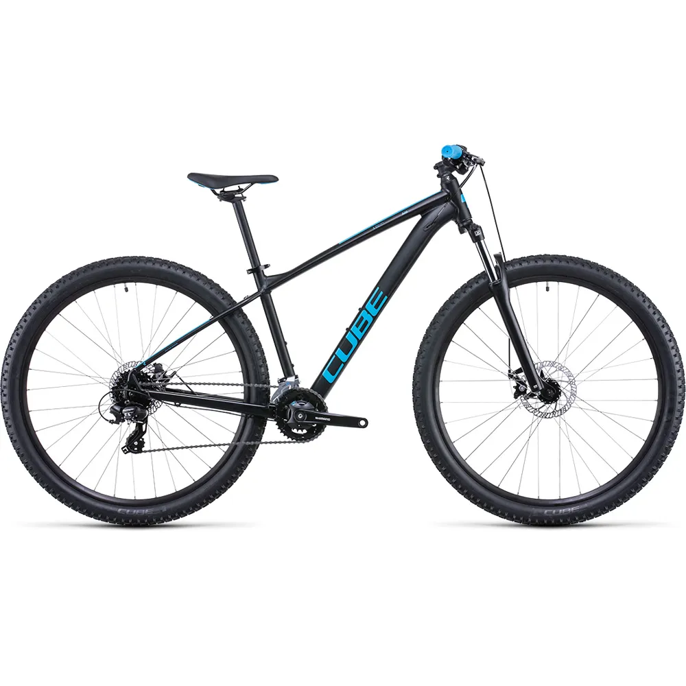 Image of Cube Aim Hardtail Mountain Bike 2022 Black/Blue